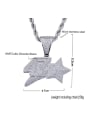 thumb Brass Cubic Zirconia Number Hip Hop Necklace 2