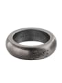 thumb Titanium Steel Number Vintage Band Ring 0
