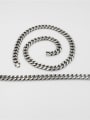 thumb Titanium Steel Hollow Geometric Chain Vintage Link Bracelet 1