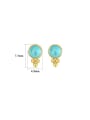 thumb Stainless steel Turquoise Geometric Minimalist Stud Earring 2