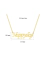 thumb Stainless steel Letter Minimalist Necklace 2