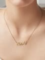 thumb Stainless steel Letter Minimalist Necklace 1