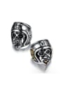 thumb Stainless steel Face  Irregular Vintage Band Ring 0
