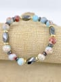 thumb Natural Stone Irregular Bohemia Beaded  Stainless Steel  Bracelet 2