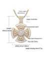 thumb Brass Cubic Zirconia Round Hip Hop Necklace 3
