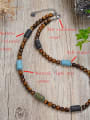 thumb Stainless steel Natural Stone Geometric Bohemia Beaded Necklace 1