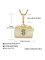 thumb Brass Cubic Zirconia dollar packet Luxury Necklace 3
