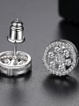thumb Copper Cubic Zirconia Round Vintage Stud Earring 1
