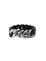 thumb Titanium Steel Resin Geometric Hip Hop Link Bracelet 4