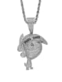 thumb Brass Cubic Zirconia Anime Fighting Family Hip Hop Necklace 1