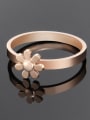 thumb Titanium Minimalist smooth flower band  Ring 1