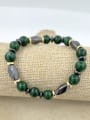 thumb Natural Stone Irregular Bohemia Beaded  Stainless Steel  Bracelet 3