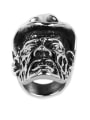 thumb Titanium Face  Skull Vintage Band Ring 3