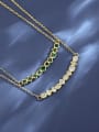 thumb Stainless steel Cubic Zirconia Geometric Dainty Link Necklace 0