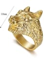 thumb Titanium Steel Wolf Vintage Band Ring For Men 1