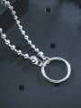 thumb Titanium Steel Hollow Geometric Hip Hop Bead Chain Necklace 2