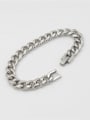 thumb Titanium Steel Hollow Geometri Chain Vintage Link Bracelet 4