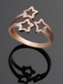 thumb Titanium Hollow Star Minimalist Ring 2