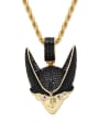 thumb Brass Cubic Zirconia Anime characters Hip Hop Necklace 0