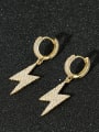 thumb Brass Cubic Zirconia Lightning Trend Drop Earring 1
