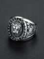 thumb Stainless steel Lion Vintage Band Ring 1