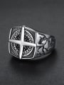 thumb Stainless steel Cross Vintage Band Ring 3