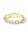 thumb Brass Cubic Zirconia Geometric Hip Hop Bracelet 0