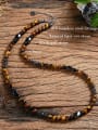 thumb Stainless steel Natural Stone Geometric Bohemia Beaded Necklace 1