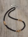 thumb Stainless steel Natural Stone Irregular Bohemia Beaded Necklace 2