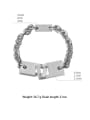thumb Titanium Steel Geometric Hip Hop Bracelet 3