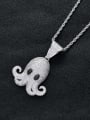 thumb Brass Cubic Zirconia Octopus Hip Hop Necklace 1