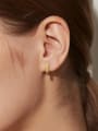 thumb Stainless steel Rhinestone Geometric Minimalist Huggie Earring 1