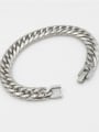 thumb Titanium Steel Hollow Geometric  Chain Vintage Link Bracelet 4