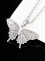thumb Brass Cubic Zirconia Butterfly Hip Hop Necklace 2