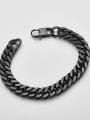 thumb Titanium Steel Hollow Geometric Chain Vintage Link Bracelet 2