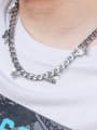 thumb Titanium Steel Butterfly Hip Hop Hollow Chain Necklace 2