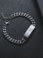 thumb Titanium Steel Geometric Hip Hop Link Bracelet 1