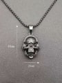 thumb Titanium Steel Skull Hip Hop Necklace For Men 1