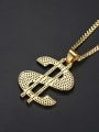 thumb Brass Cubic Zirconia Letter Hip Hop Initials Necklace 1