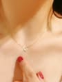 thumb 925 Sterling Silver Rhinestone Gold Heart Dainty Necklace 1
