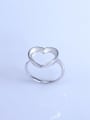 thumb 925 Sterling Silver 18K White Gold Plated Heart Ring Setting Stone size: 10*12mm 1