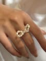 thumb 925 Sterling Silver Freshwater Pearl Bowknot Cute Band Ring 1