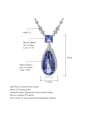 thumb 925 Sterling Silver Swiss Blue Topaz Water Drop Luxury Necklace 2