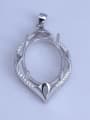 thumb 925 Sterling Silver Round Pendant Setting Stone size: 18*25mm 0