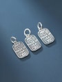 thumb 925 Sterling Silver Letter Geometry Charm Height :15.5 mm , Width: 9.2 mm 2