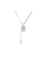 thumb 925 Sterling Silver Geometric Trend Tassel Necklace 0