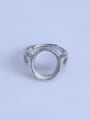 thumb 925 Sterling Silver 18K White Gold Plated Geometric Ring Setting Stone size: 12*14mm 0