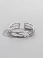 thumb 925 Sterling Silver Geometric Vintage Stackable Ring 0