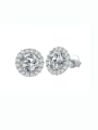 thumb 925 Sterling Silver Cubic Zirconia Geometric Luxury Stud Earring 1