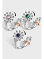 thumb 925 Sterling Silver Cubic Zirconia Flower Minimalist Band Ring 0